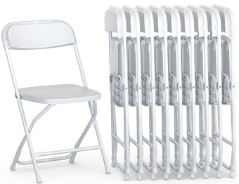 compare product White Plastic Folding Chairs