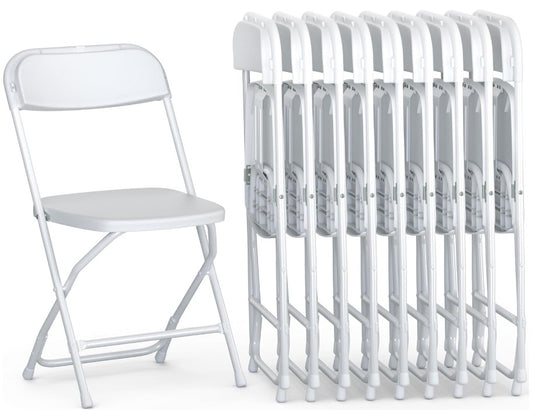 White Plastic Folding Chairs