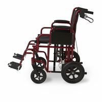 Extra Wide Transport Wheelchair 20”-22”